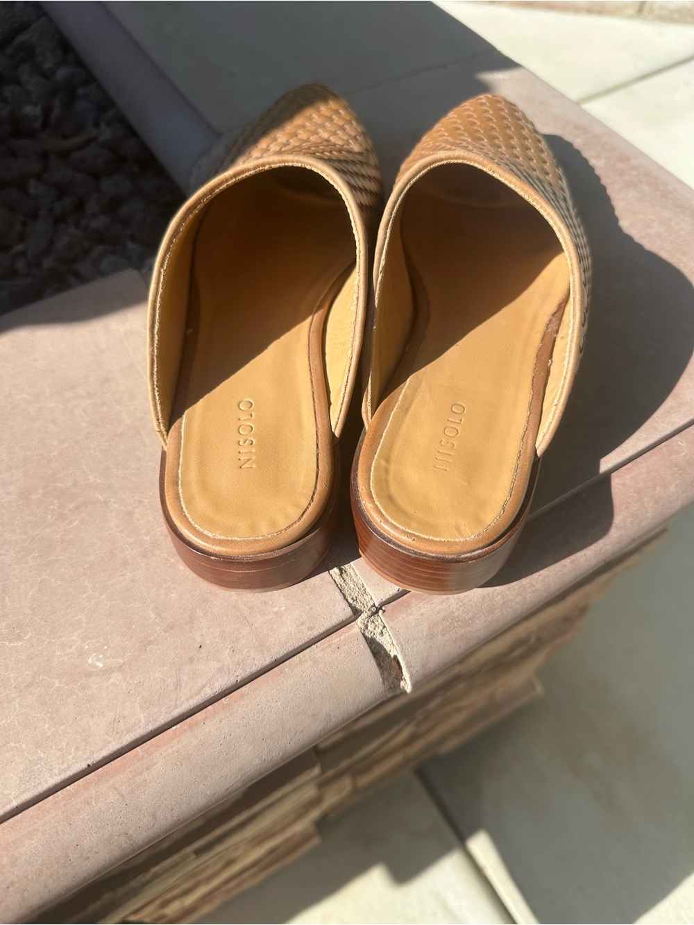 Nisolo Woven Slip-On Mules in Tan - Picture 3 of 6
